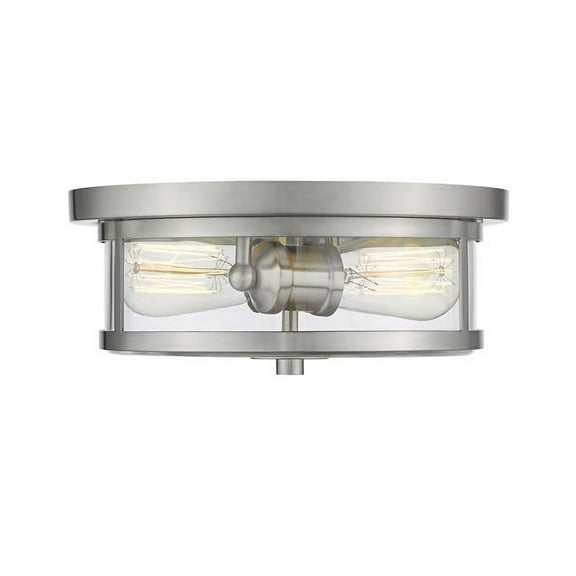 Z-Lite Savannah 11 Inch 2 Light Flush Mount Savannah - 462F11-BN - Transitional