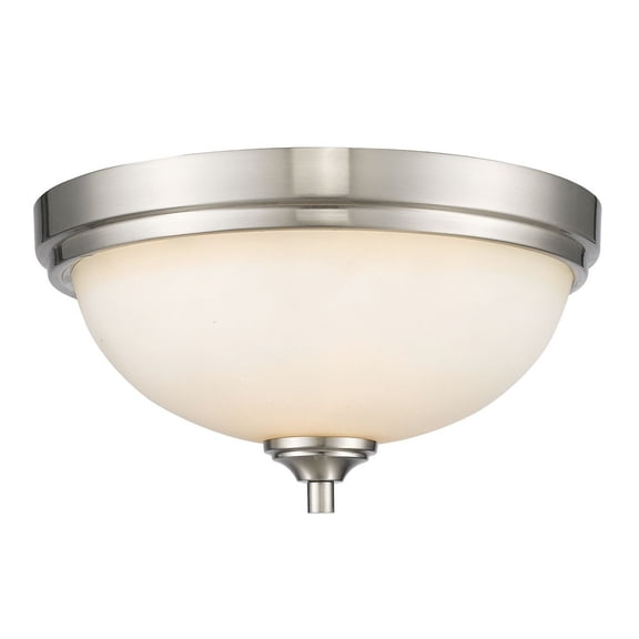 2 Light Flush Mount In Fusion Style 13 Inches Wide By 7 Inches High-Brushed Nickel Finish Z-Lite 435F2-Bn