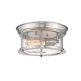thumbnail image 1 of 2 Light Flush Mount In Seaside Style 11 Inches Wide By 5.5 Inches High-Brushed Nickel Finish Z-Lite 727F10-Bn, 1 of 2