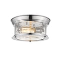 thumbnail image 1 of 2 Light Flush Mount In Seaside Style 11 Inches Wide By 5.5 Inches High-Chrome Finish Z-Lite 727F10-Ch, 1 of 7