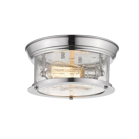 2 Light Flush Mount In Seaside Style 11 Inches Wide By 5.5 Inches High-Chrome Finish Z-Lite 727F10-Ch