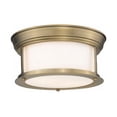 thumbnail image 1 of 2 Light Flush Mount In Seaside Style 11 Inches Wide By 5.5 Inches High-Heritage Brass Finish Z-Lite 2011F10-Hbr, 1 of 2
