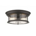 thumbnail image 1 of 2 Light Flush Mount In Seaside Style 13.5 Inches Wide By 5.5 Inches High-Bronze Finish Z-Lite 727F13-Brz, 1 of 6