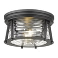 thumbnail image 1 of 2 Light Flush Mount In Transitional Style-6.5 Inches Tall And 12 Inches Wide-Matte Black Finish Z-Lite 491F2-Mb, 1 of 2