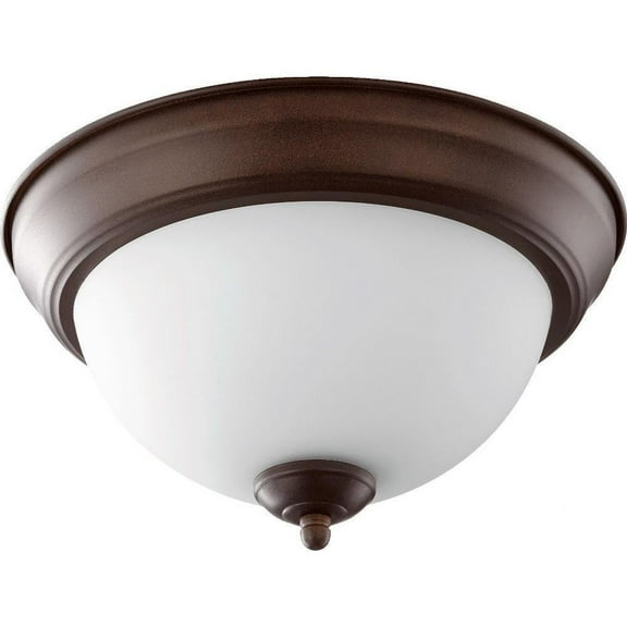 2 Light Flush Mount in Bailey Street Home Home Collection Style 11.5 inches Wide By 6 inches High-Oiled Bronze Finish Bailey Street Home