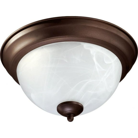 2 Light Flush Mount in Bailey Street Home Home Collection Style 11.5 inches Wide By 6 inches High-Oiled Bronze Finish Bailey Street Home
