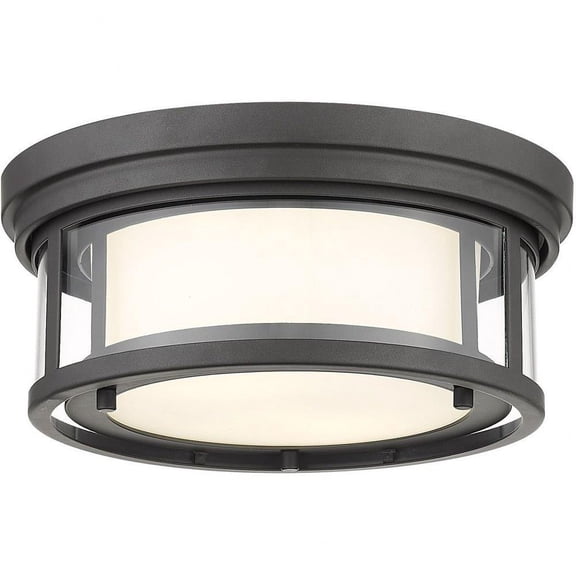2 Light Flush Mount in Contemporary Style-5 inches Tall and 12 inches Wide-Bronze Finish Bailey Street Home 372-Bel-4652450