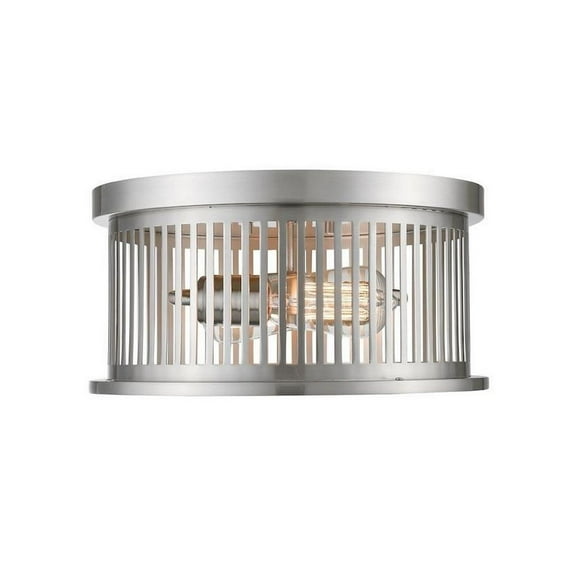 2 Light Flush Mount in Industrial Style 13.13 inches Wide By 6.5 inches High Bailey Street Home 372-Bel-2750702