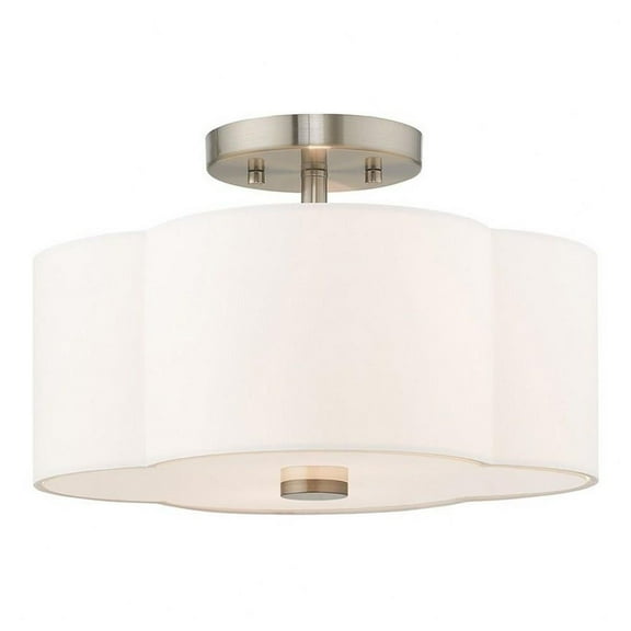 2 Light Flush Mount in New Traditional Style 13 inches Wide By 8.5 inches High Bailey Street Home 218-Bel-2970768