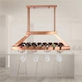 thumbnail image 1 of 2 Light LED Overhead Wine Rack, Copper, 1 of 1