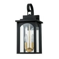 thumbnail image 1 of Large Outdoor Wall Lantern with Gold canderabra, 2-Light E12 Base, 1 of 9