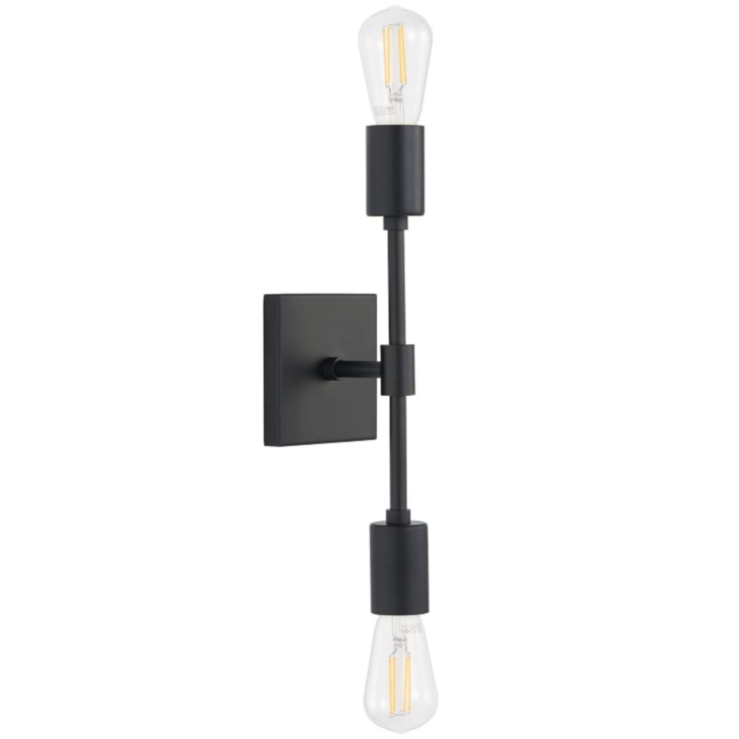2-Light Matte Black Bathroom Vanity Light Fixtures Modern Wall Sconces Lighting Fixture Wall Lights for Hallway and Bedroom Sconces with Two LED Bulbs Included, UL Listed
