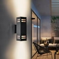 thumbnail image 1 of 2-Light Matte Black Outdoor Wall Lamp Waterproof Wall Lantern Exterior Sconce Light Fixture for Patio Courtyards Villa, 1 of 8