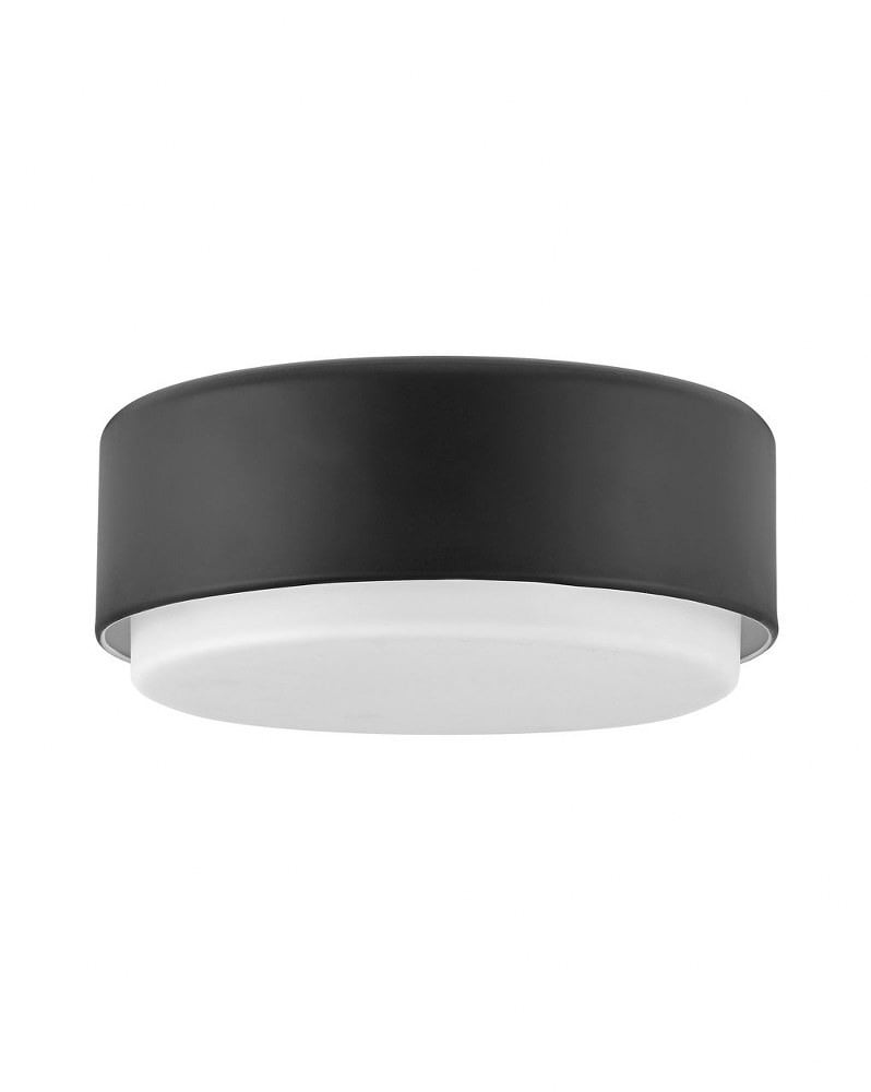 Cedric Lacquered Brass 12" Flush Mount with Etched Opal Glass