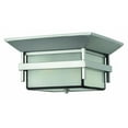thumbnail image 1 of 2 Light Medium Outdoor Flush Mount in Transitional-Craftsman-Coastal Style 12.25 inches Wide By 7 inches High-Titanium Finish-Incandescent Lamping, 1 of 8