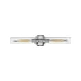 thumbnail image 1 of 2 Light Modern Farmhouse Steel Bath Vanity with Clear Glass-5 inches H By 25 inches W-Chrome Finish Bailey Street Home 81-Bel-4528783, 1 of 1