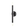thumbnail image 1 of 2 Light Modern Steel Ada Wall Sconce-16 inches H By 5.13 inches W-Black Chrome Finish Bailey Street Home 218-Bel-4363181, 1 of 1