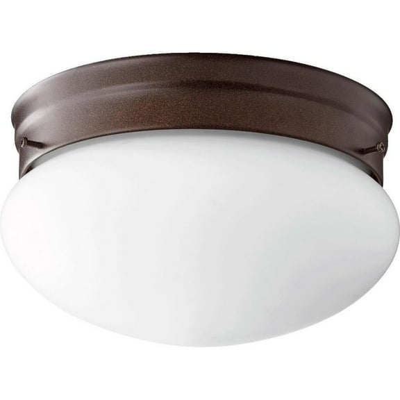 2 Light Mushroom Flush Mount in Bailey Street Home Home Collection Style 9.75 inches Wide By 5.75 inches High-Oiled Bronze Finish Bailey Street Home
