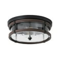 thumbnail image 1 of 2-Light Oil-rubbed Bronze Industrial Semi Flush Mount Ceiling Light, Modern Farmhouse Close to Ceiling Light Fixture for Kitchen Hallway Bedroom Corridors, 1 of 7