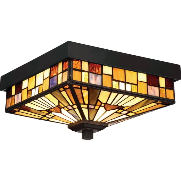 Inglenook 2-Light Valiant Bronze Indoor/Outdoor Flush Mount Light