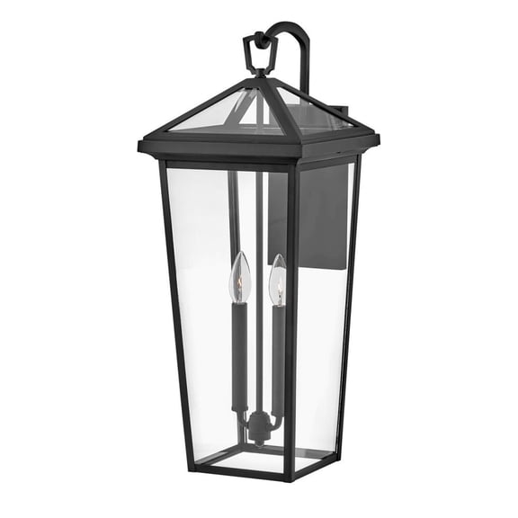 25658MB Hinkley Lighting Alford Place - 2 Light Outdoor Medium Wall Mount Lantern In Traditional Style-26 Inches Tall and 10 Inches Wide-Museum Black