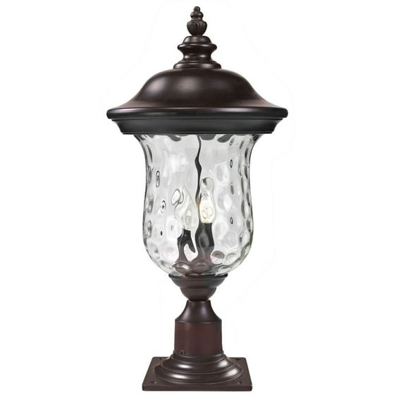 2 Light Outdoor Pier Mount Lantern In Seaside Style 10 Inches Wide By 23 Inches High Z-Lite 533Phm-533Pm-Rbrz