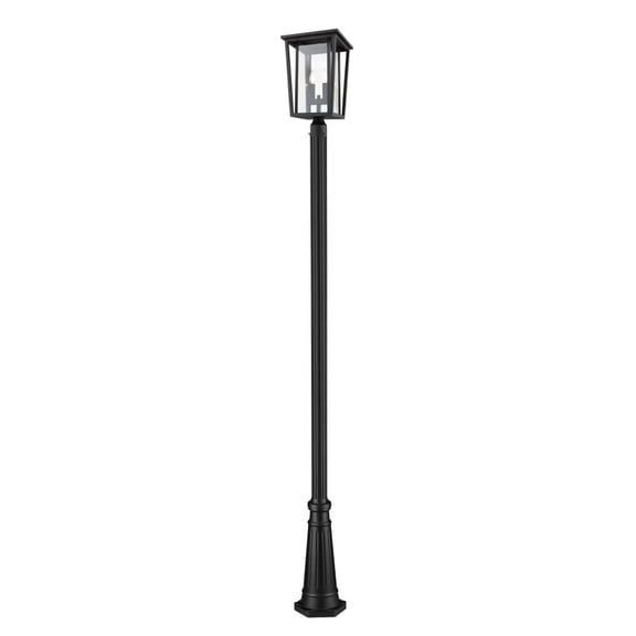 Seoul 2 Light Outdoor Post Mounted Fixture Clear
