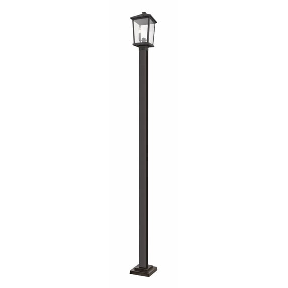 2 Light Outdoor Post Mount Lantern In Transitional Style 12 Inches Wide By 22 Inches High Z-Lite 568Phbs-536P-Orb