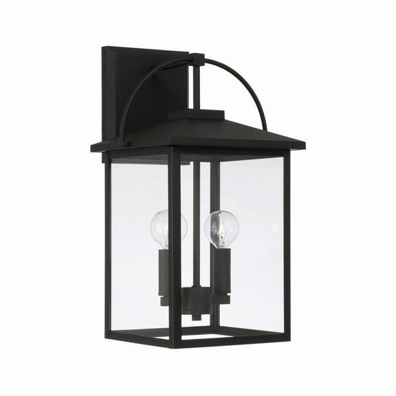2 Light Outdoor Wall Lantern In Farmhouse Style-16.5 Inches Tall And 9.5 Inches Wide Capital Lighting 948021Bk
