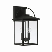2 Light Outdoor Wall Lantern In Farmhouse Style-16.5 Inches Tall And 9.5 Inches Wide Capital Lighting 948021Bk