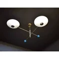 thumbnail image 1 of 2 Light Pendant Modern Mid Century Brass Sputnik Chandelier Italian Ceiling Whit, 1 of 3