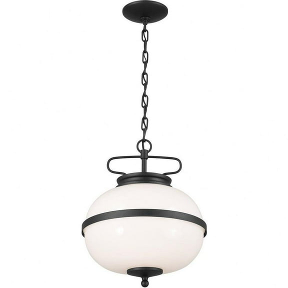 2 Light Pendant in Homestead Style-15.25 inches Tall and 12.25 inches Wide-Textured Black Finish Bailey Street Home 147-Bel-4652860