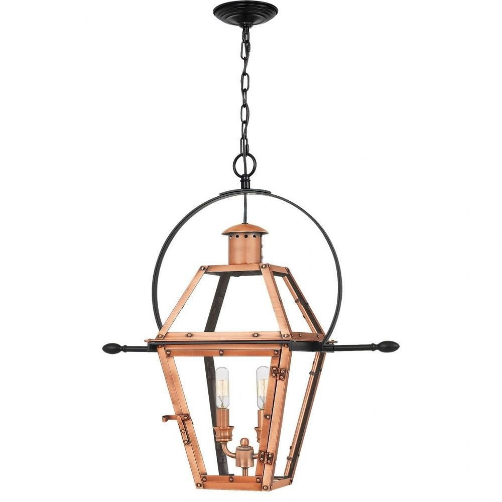 2 Light Pendant in Traditional Style-23.5 inches Tall and 21.25 inches Wide-Aged Copper Finish Bailey Street Home 71-Bel-4618583