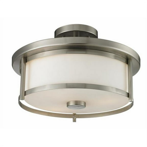 2 Light Semi-Flush Mount In Midcentury Style-9.75 Inches Tall And 13.75 Inches Wide Z-Lite 412Sf14