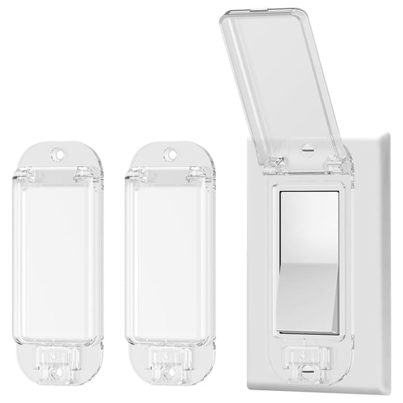 2 Pack Light Switch Guard Cover, Baby Proof Wall Switch Cover Guard for Rocker Light Switch Protects Your Lights or Circuits from Being Accidentally Turned On or Off