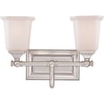thumbnail image 1 of NL8602BN Quoizel Lighting Nicholas 2 Light Transitional Bath Vanity - 10 Inches high-Brushed Nickel Finish, 1 of 3