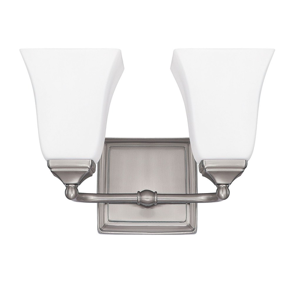 2 Light Transitional Bath Vanity Approved For Damp Locations In