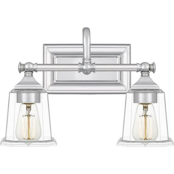 2 Light Transitional Bathroom Light Fixture-Polished Chrome Finish Bailey Street Home 71-Bel-4352159