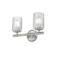 thumbnail image 1 of Z-Lite Dover Street 2 Light Clear Glass Steel Vanity Light in Brushed Nickel, 1 of 4