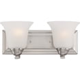 thumbnail image 1 of 2-Light Vanity Fixture in Brushed Nickel Finish, 1 of 2