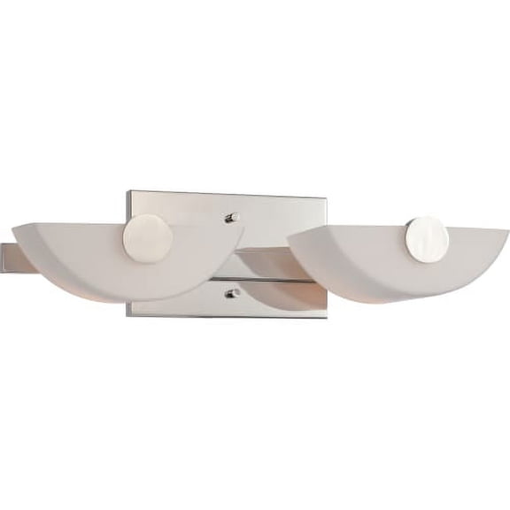 Semi - 2 Light Vanity Fixture w/ Etched Opal Glass