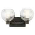 thumbnail image 1 of 2 Light Vanity Light Approved for Damp Locations with Transitional Inspirations 8.25 inches Tall By 15.5 inches Wide-Olde Bronze Finish Bailey Street, 1 of 6