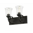 thumbnail image 1 of 2 Light Vanity Light Fixture in Fusion Style 14 inches Wide By 10.5 inches High-Bronze Finish Bailey Street Home 372-Bel-2959091, 1 of 1