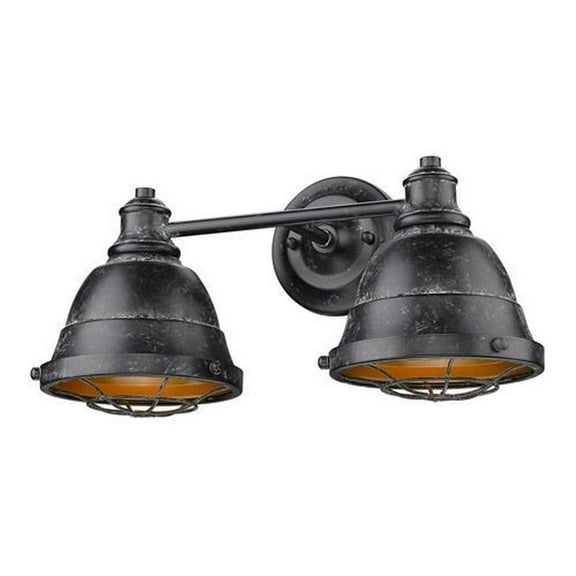 2 Light Vanity Light in Traditional Style 8.13 inches High By 16.5 inches Wide-Black Patina Finish Bailey Street Home 170-Bel-4161636