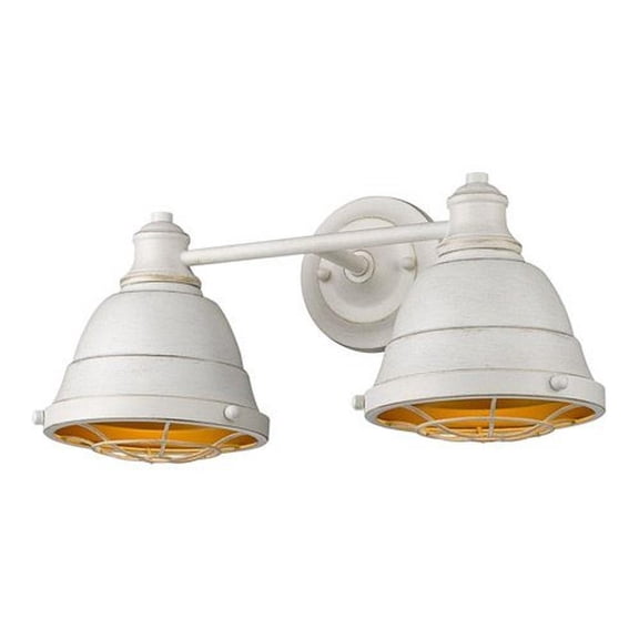 2 Light Vanity Light in Traditional Style 8.13 inches High By 16.5 inches Wide-French White Finish Bailey Street Home 170-Bel-4161638