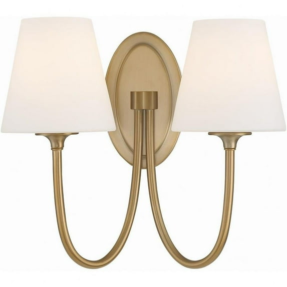 2 Light Wall Mount-13 inches Tall and 15 inches Wide-Vibrant Gold Finish Bailey Street Home 49-Bel-4956059