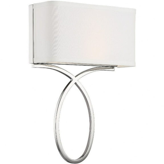 BRK-A3702-PN Crystorama Lighting Brinkley - 2 Light Wall Mount-Polished Nickel Finish