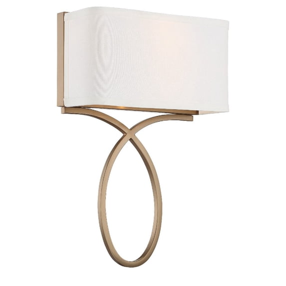 BRK-A3702-VG Crystorama Lighting Brinkley - 2 Light Wall Mount-Vibrant Gold Finish