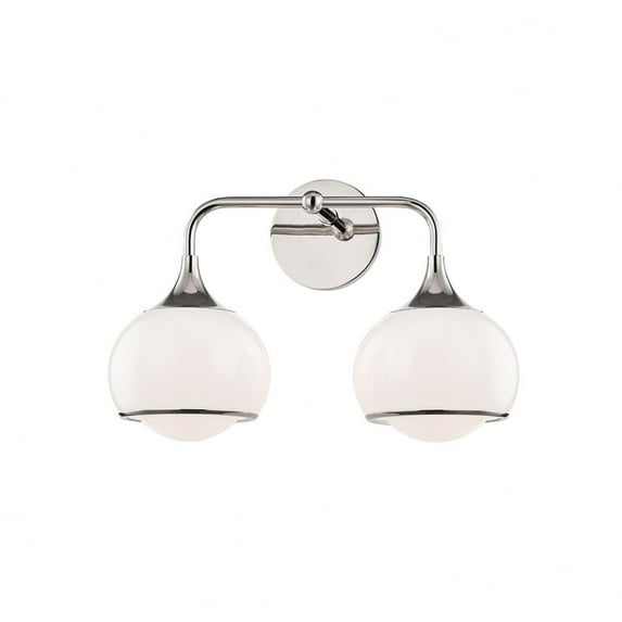 -2-Light Wall Sconce In Style-16.75 Inches Wide By 11.25 Inches High-Polished Nickel Finish Mitzi H281302-Pn