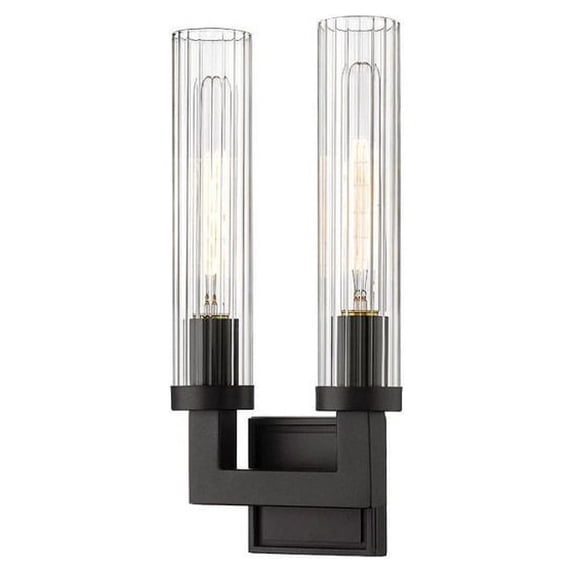 2 Light Wall Sconce In Transitional Style-16.75 Inches Tall And 8.25 Inches Wide-Bronze Finish Z-Lite 3031-2S-Brz